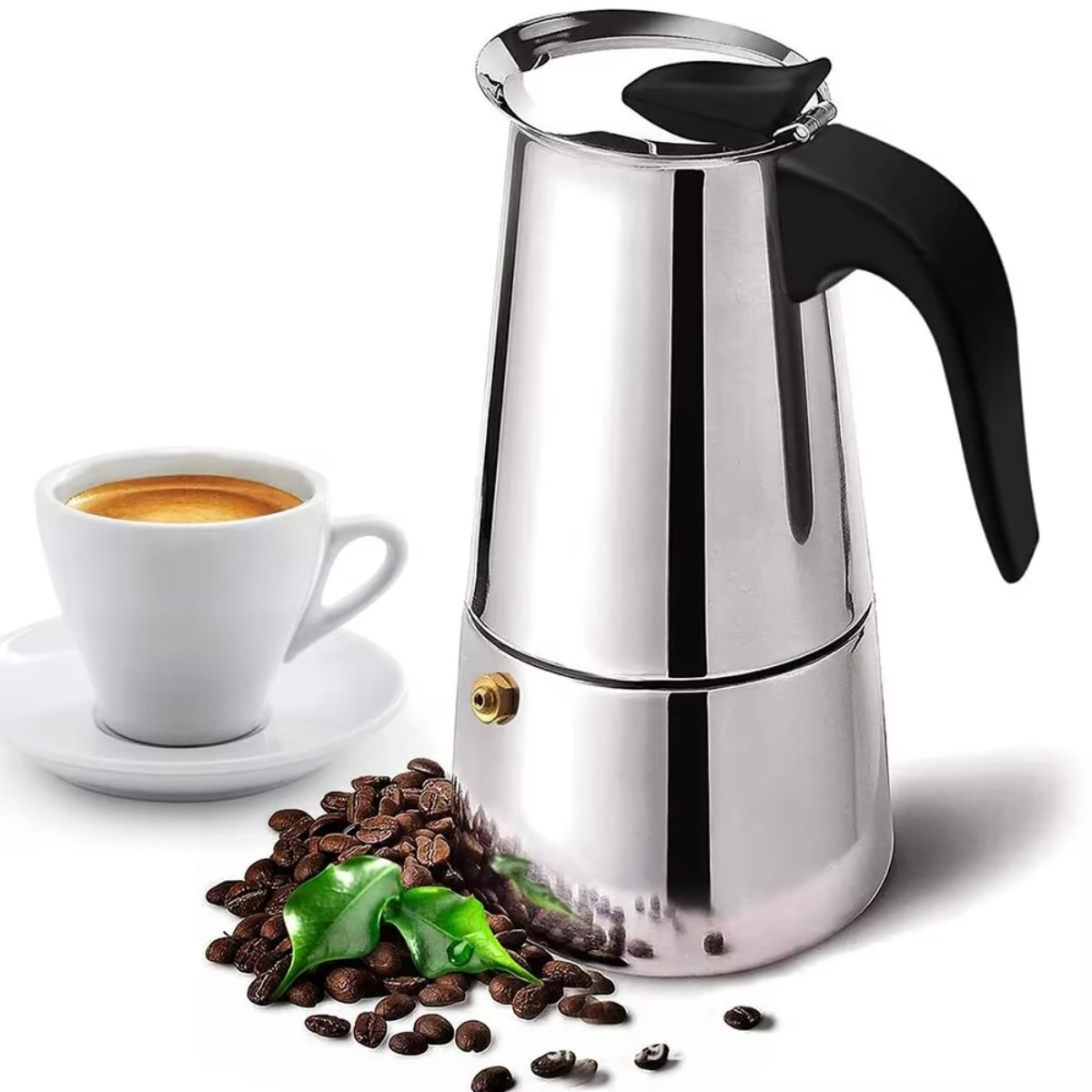 Coffee Tea Home - 휴대용 모카 커피포트 스테인리스 스틸 에스프레소