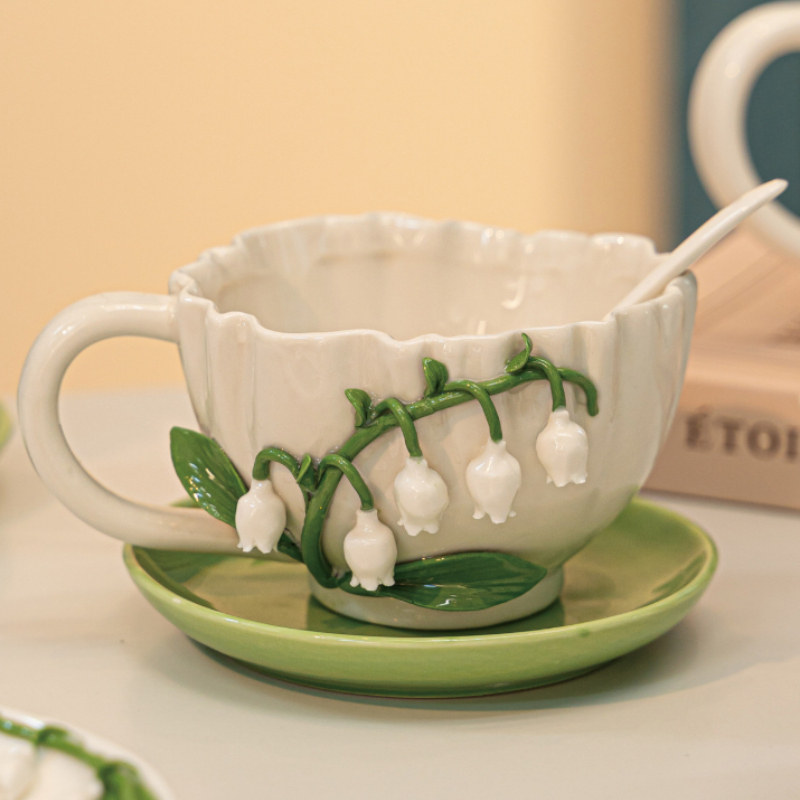 Valley Tea And Coffee - 귀여운 손으로 조형한 은방울꽃 모양의 세라믹