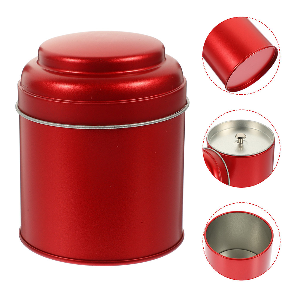 Coffee Tea Sugar Canisters - 2개 세트, 금속 재질의 둥근 모양