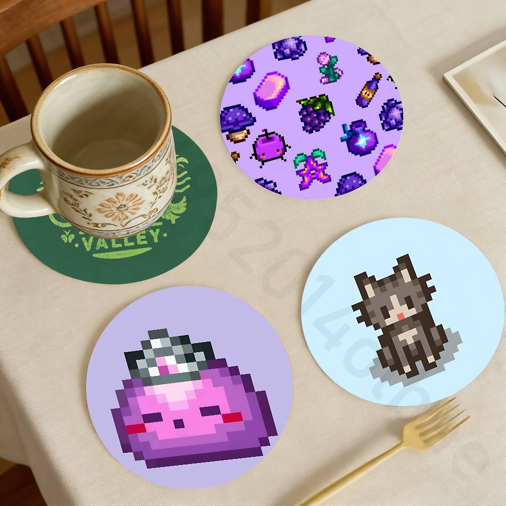 Valley Tea And Coffee - S-Stardew V-Valley 나무 컵 받침대 차