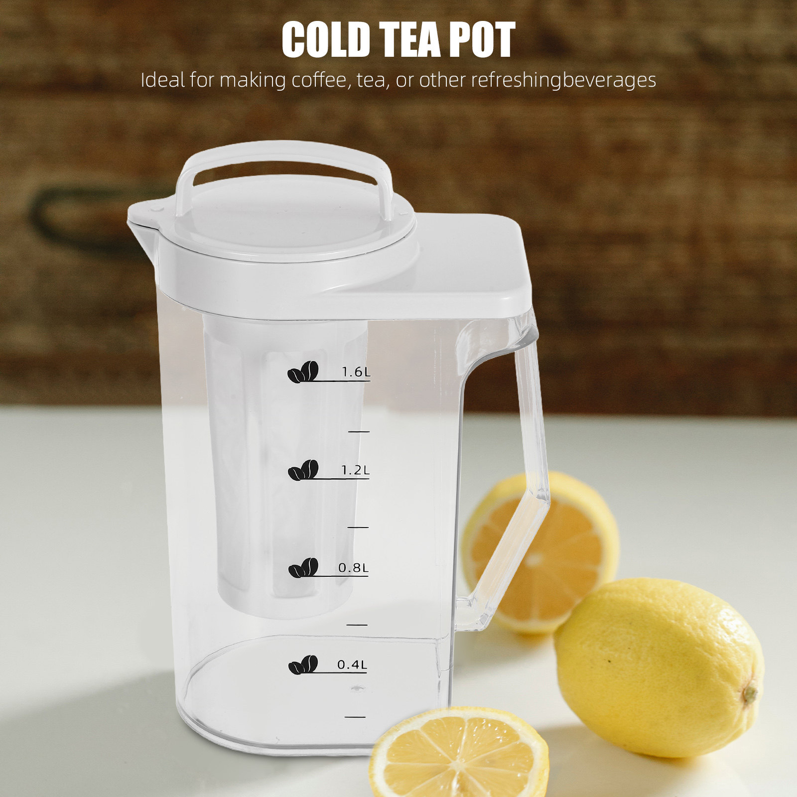 Coffee Tea Home - 1.6L 플라스틱 콜드 브루 커피 제조기,