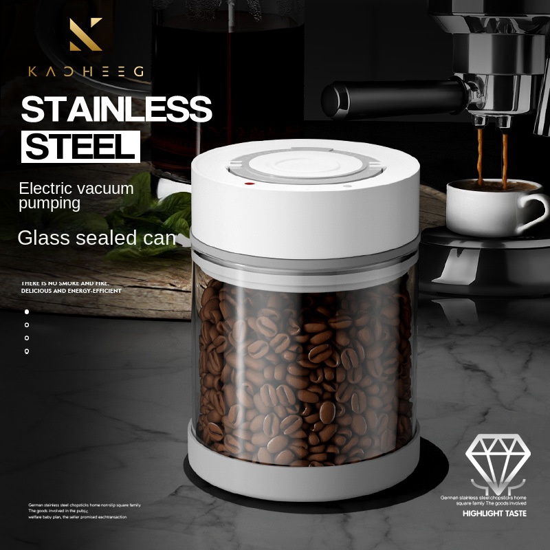 Coffee Tea Sugar Canisters - 전기 진공 커피 원두 유리 보관