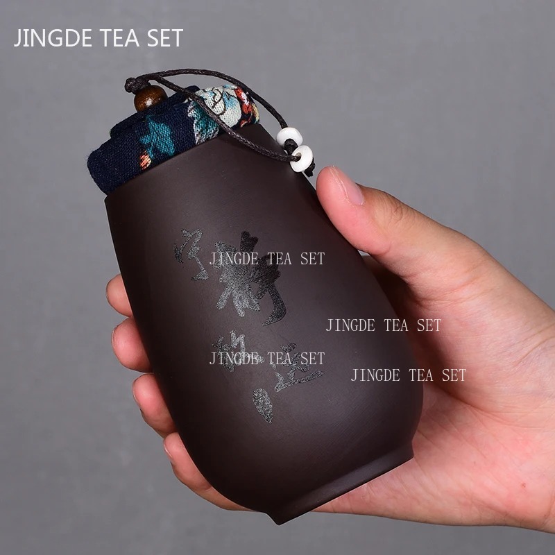 Coffee Tea Canister Set - 중국어 보라색 모래 작은 차 항아리