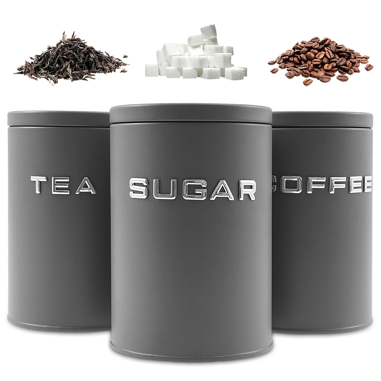 Coffee Tea Canister Set - 3개 세트 차 커피 설탕 보관
