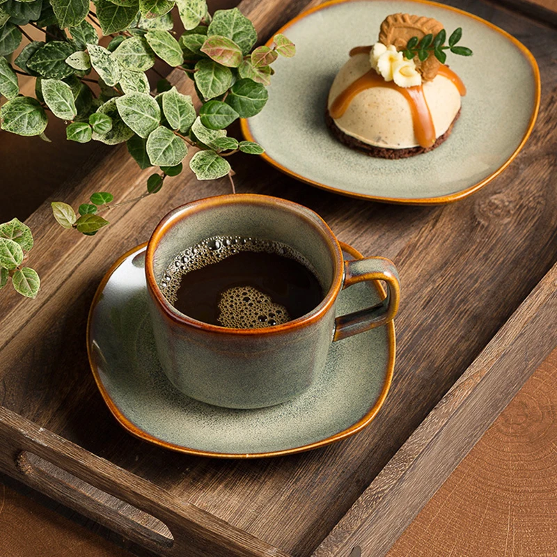 1개 300ml 레트로 세라믹 커피 컵과 받침 세트 - - Coffee Tea For Garden 리뷰 및 가격