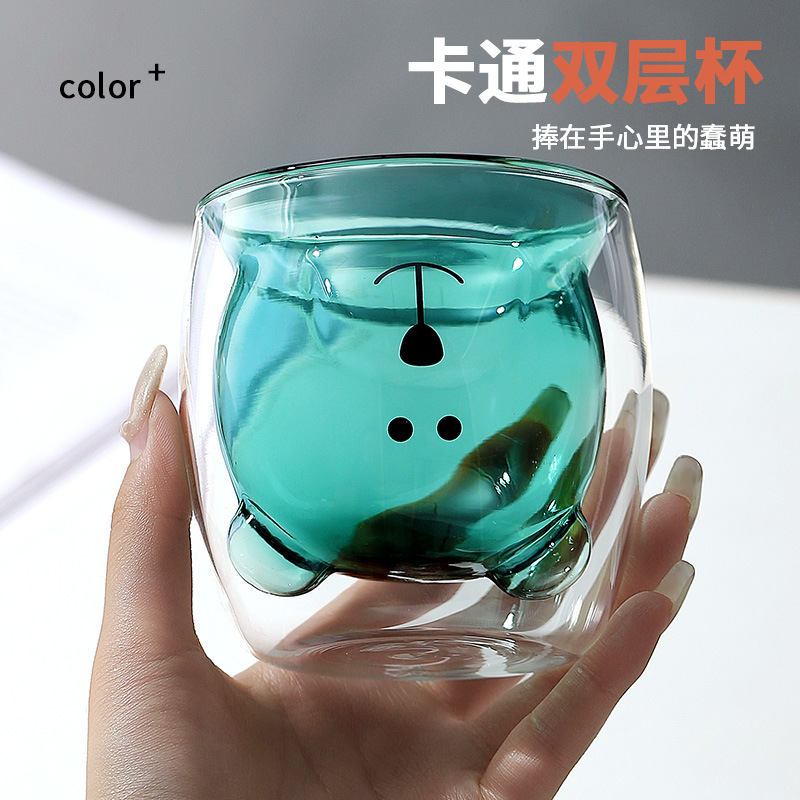 이중 벽 유리 커피 컵, 내열성 차 음료 컵, 위스키  - Coffee Tea Vodka 리뷰 및 가격