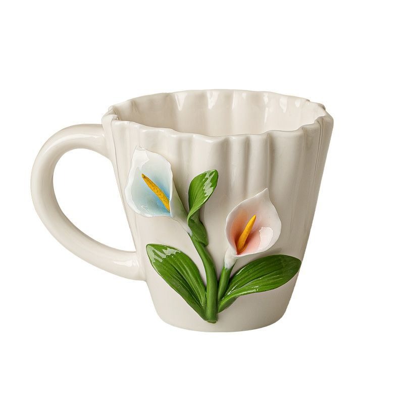 창의적인 은방울꽃 세라믹 커피잔 3D 릴리프 커플컵 애 - Valley Tea And Coffee 리뷰 및 가격