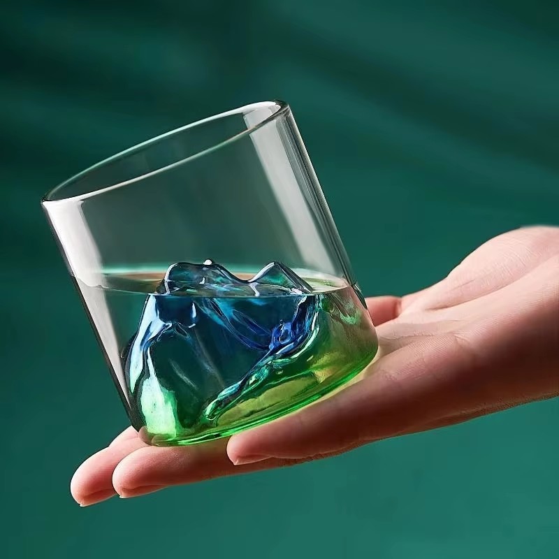 170Ml 일본 위스키 유리 컵 3D 후지산 물 유리  - Coffee Tea Vodka 리뷰 및 가격