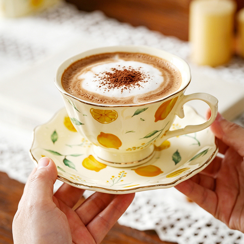 인스 프레시 레몬 디자인 세라믹 커피잔 세트, 사무실  - Lemon Tea Coffee 리뷰 및 가격