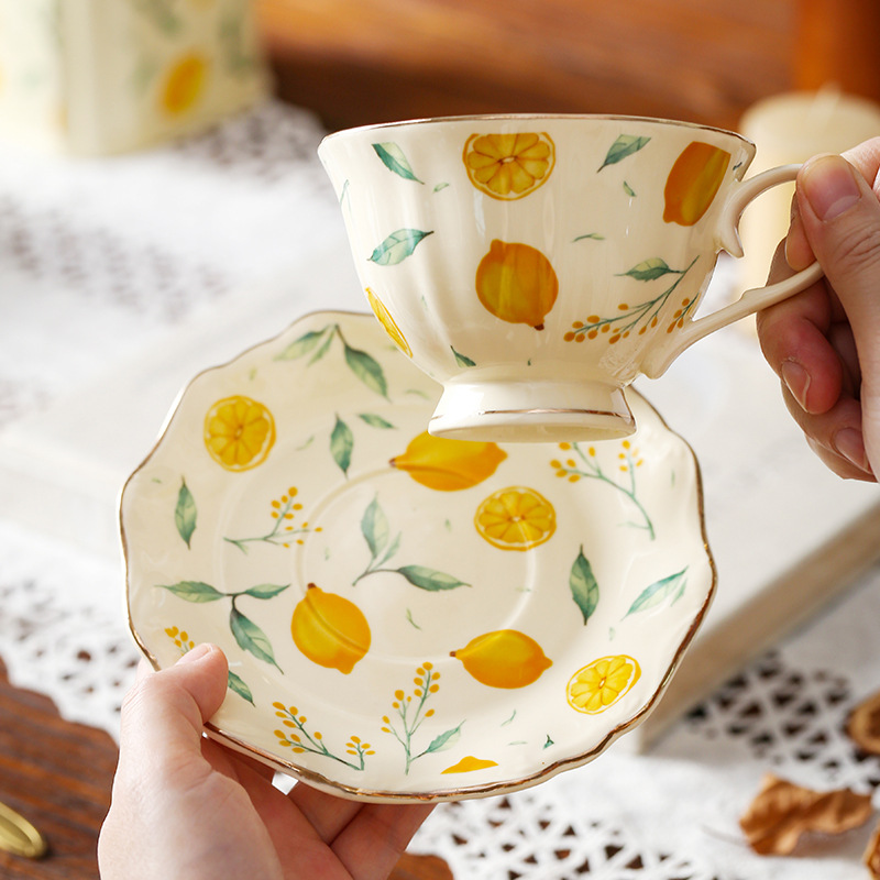 인스 프레시 레몬 디자인 세라믹 커피잔 세트, 사무실  - Lemon Tea Coffee 리뷰 및 가격