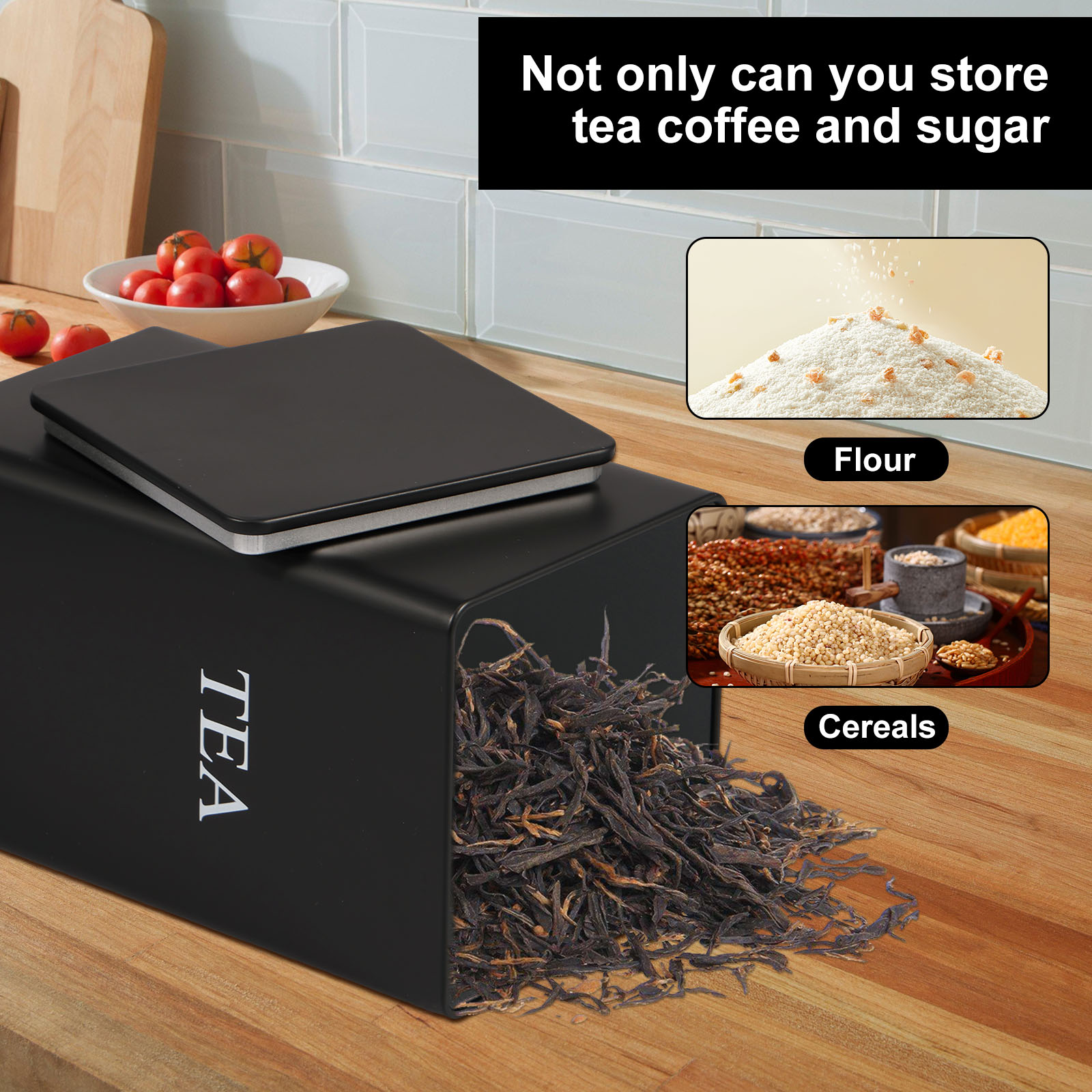 3Pcs 커피 콩 저장 용기 차 설탕 진공 봉인 된 항 - Coffee Tea Canister Set 리뷰 및 가격