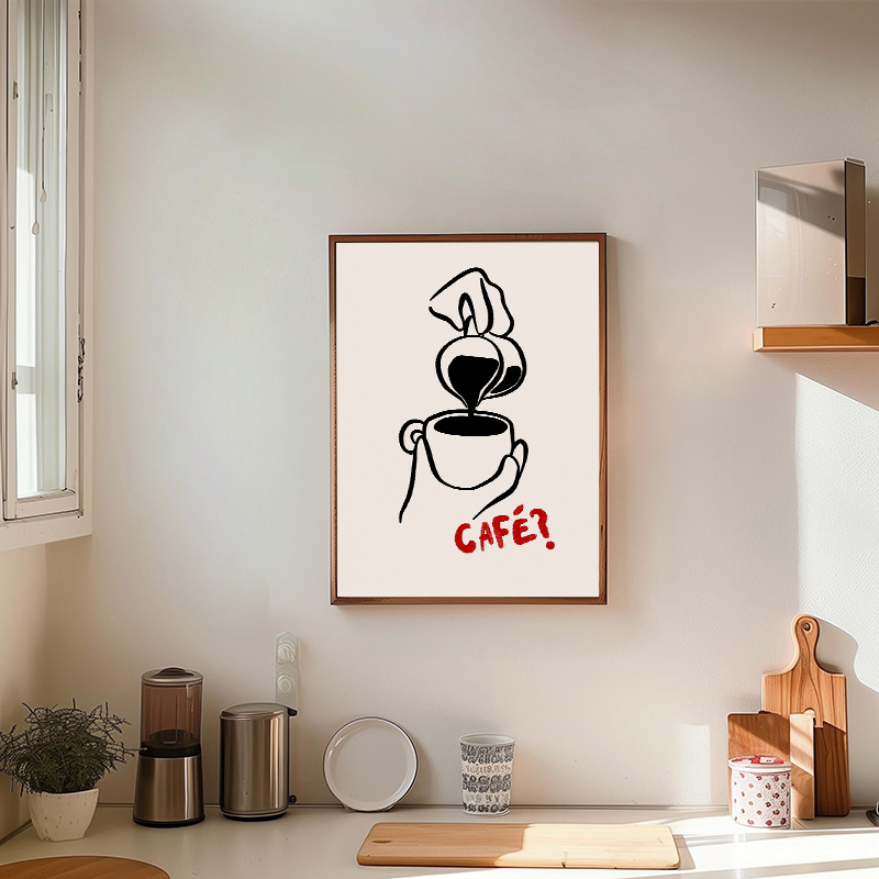 미적 복고풍 주방 또 다른 커피 라떼 차 유행 포스터  - Coffee And Tea Lyrics 리뷰 및 가격