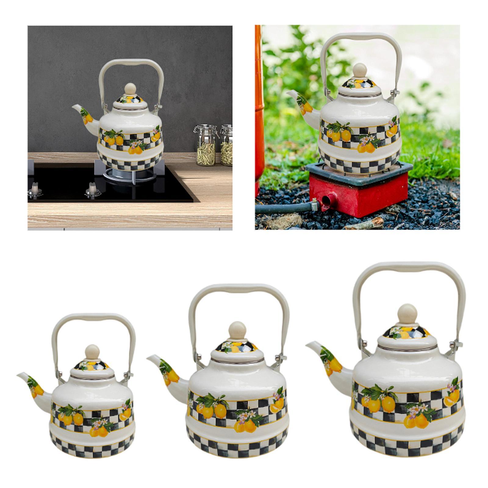 독특한 에나멜 차 주전자 음료 주전자 다기능 레몬 에나 - Lemon Tea Coffee 리뷰 및 가격