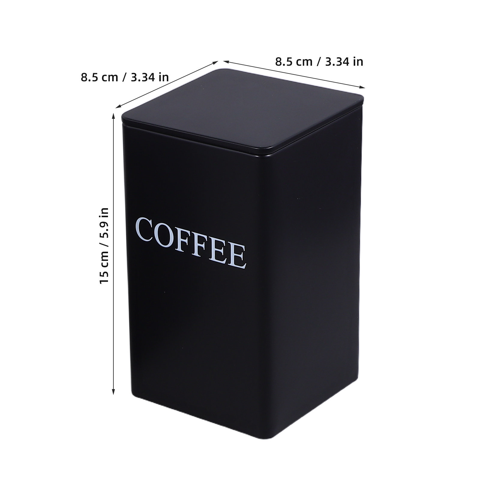 3개 세트 주방용 보관 용기, 금속 사각형 디자인, 커 - Coffee Tea Sugar Canisters 리뷰 및 가격