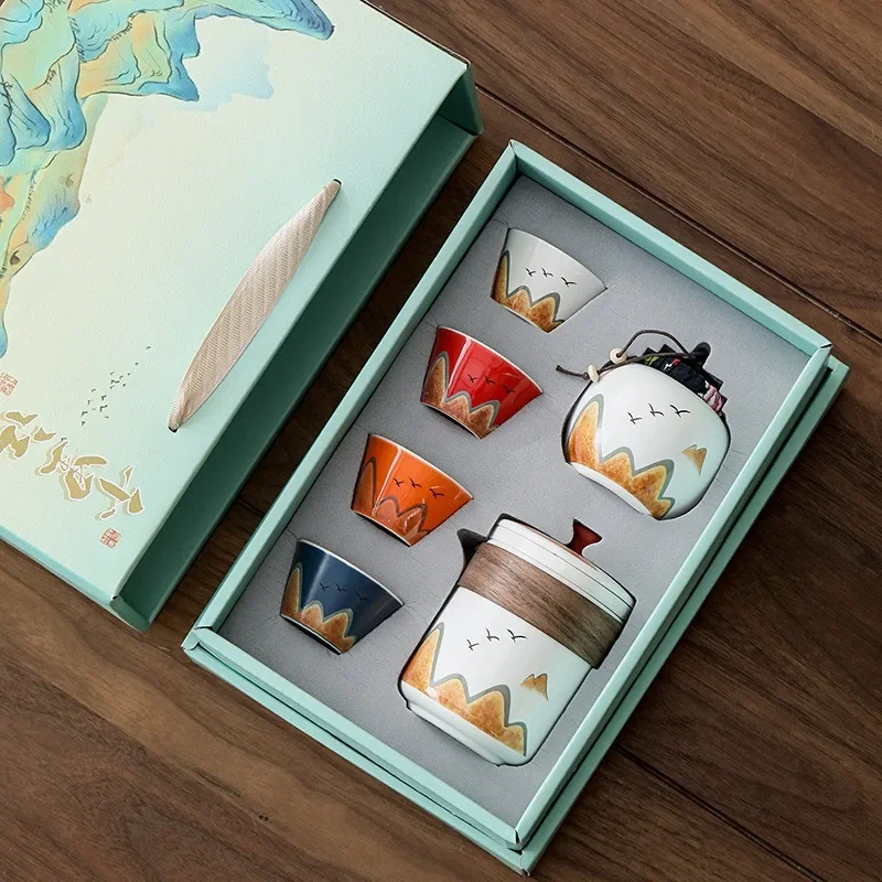 중국 스타일 세라믹 찻잔, 도자기 세라믹 티팟, 차 용 - Coffee Tea Canister Set 리뷰 및 가격