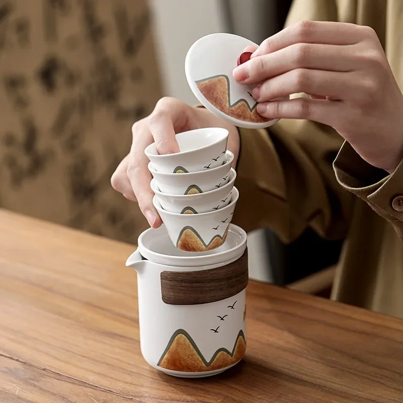 중국 스타일 세라믹 찻잔, 도자기 세라믹 티팟, 차 용 - Coffee Tea Canister Set 리뷰 및 가격