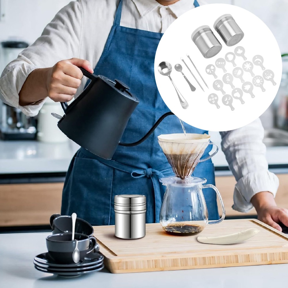 스테인리스 스틸 라떼 아트 펜 휴대용 디자인 재사용 가 - Coffee Stencil Art 리뷰 및 가격