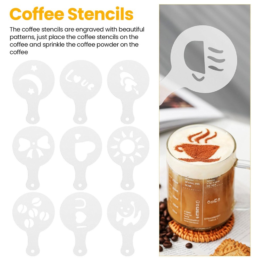 스테인리스 스틸 라떼 아트 펜 휴대용 디자인 재사용 가 - Coffee Stencil Art 리뷰 및 가격