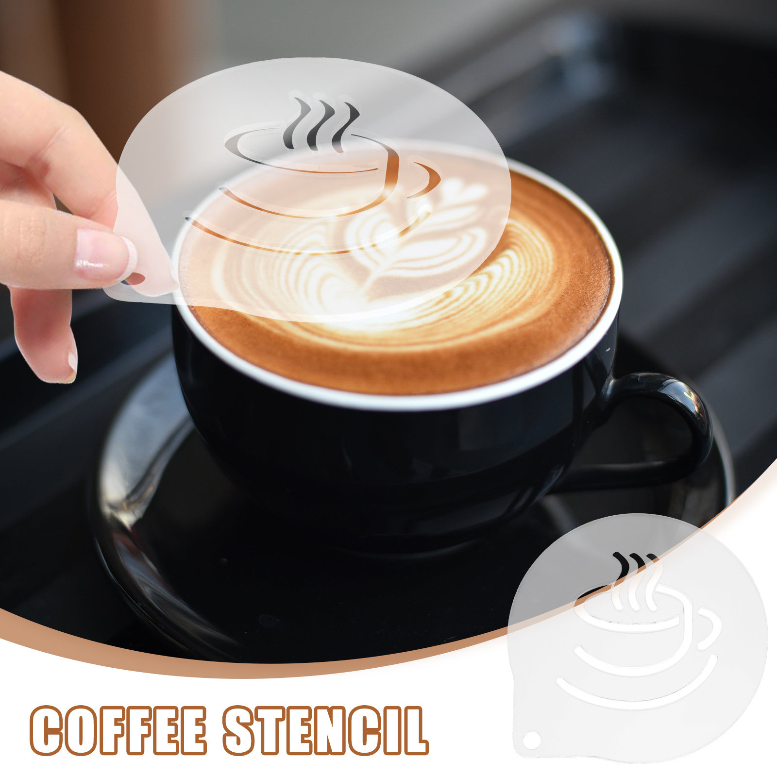 가벼운 아크릴 커피 스텐실 - DIY 라떼 아트, 카푸 - Coffee Stencil Art 리뷰 및 가격