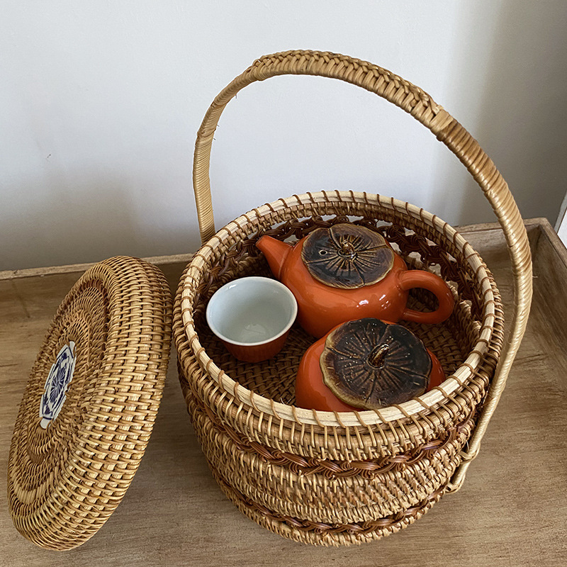 베트남산 라탄 이중층 음식 보관함 데스크탑 커피 테이블 - Vietnam Coffee Tea 리뷰 및 가격