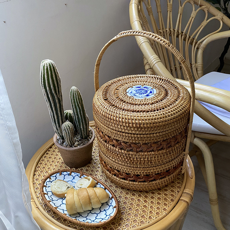 베트남산 라탄 이중층 음식 보관함 데스크탑 커피 테이블 - Vietnam Coffee Tea 리뷰 및 가격