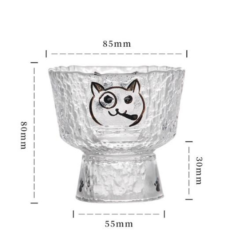 150ML 만화 귀여운 고양이 패턴 유리 차 컵 커피  - Coffee Tea Vodka 리뷰 및 가격