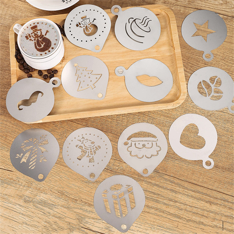 스테인레스 스틸 카페 폼 템플릿, 바리스타 스텐실, 몰 - Coffee Stencil Art 리뷰 및 가격