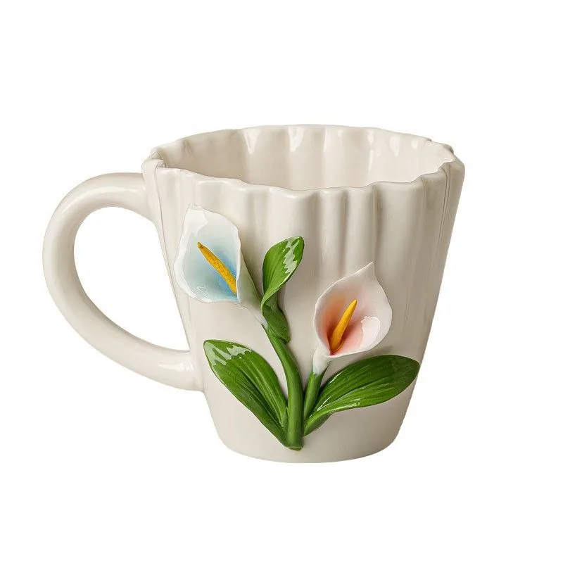창의적인 은방울꽃 세라믹 커피잔 3D 릴리프 커플컵 애 - Valley Tea And Coffee 리뷰 및 가격