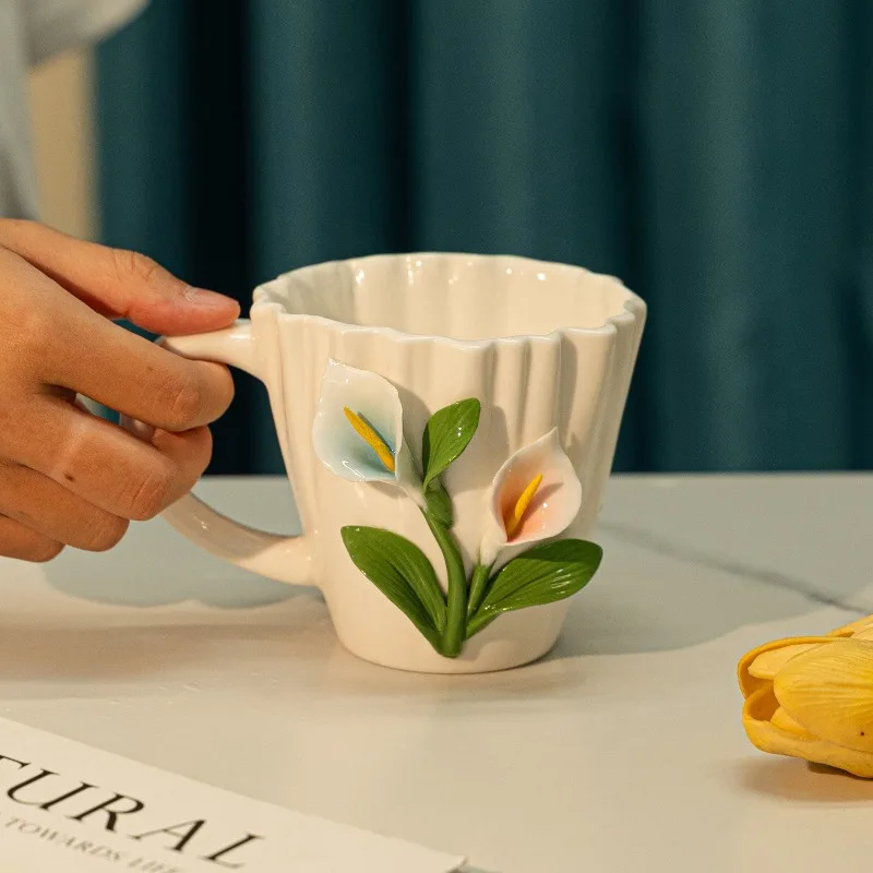 창의적인 은방울꽃 세라믹 커피잔 3D 릴리프 커플컵 애 - Valley Tea And Coffee 리뷰 및 가격