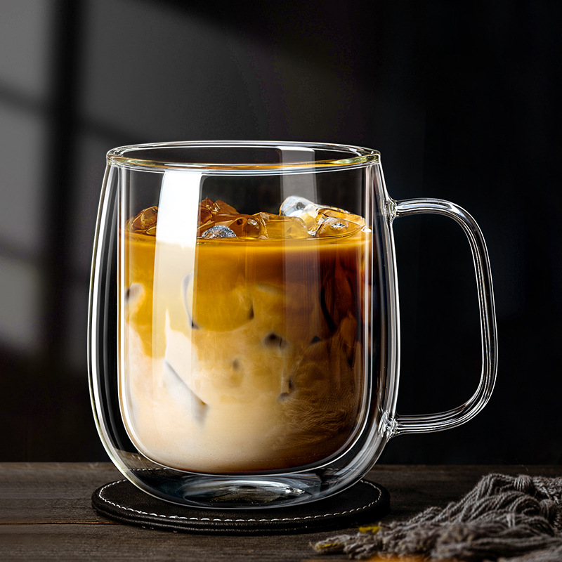 350ML 이중벽 유리컵 손잡이 포함, 차 맥주 커피  - Lemon Tea Coffee 리뷰 및 가격