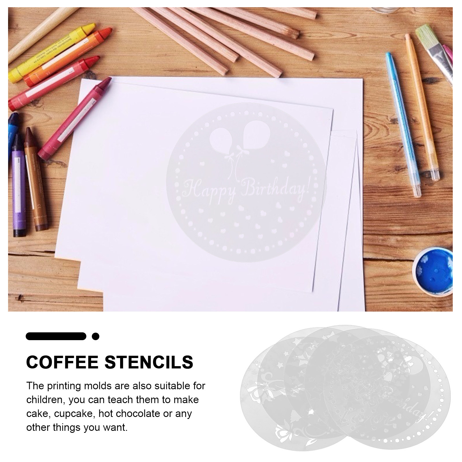 1세트 커피 스텐실, 플라스틱 재질, 물로 지울 수 있 - Coffee Stencil Art 리뷰 및 가격