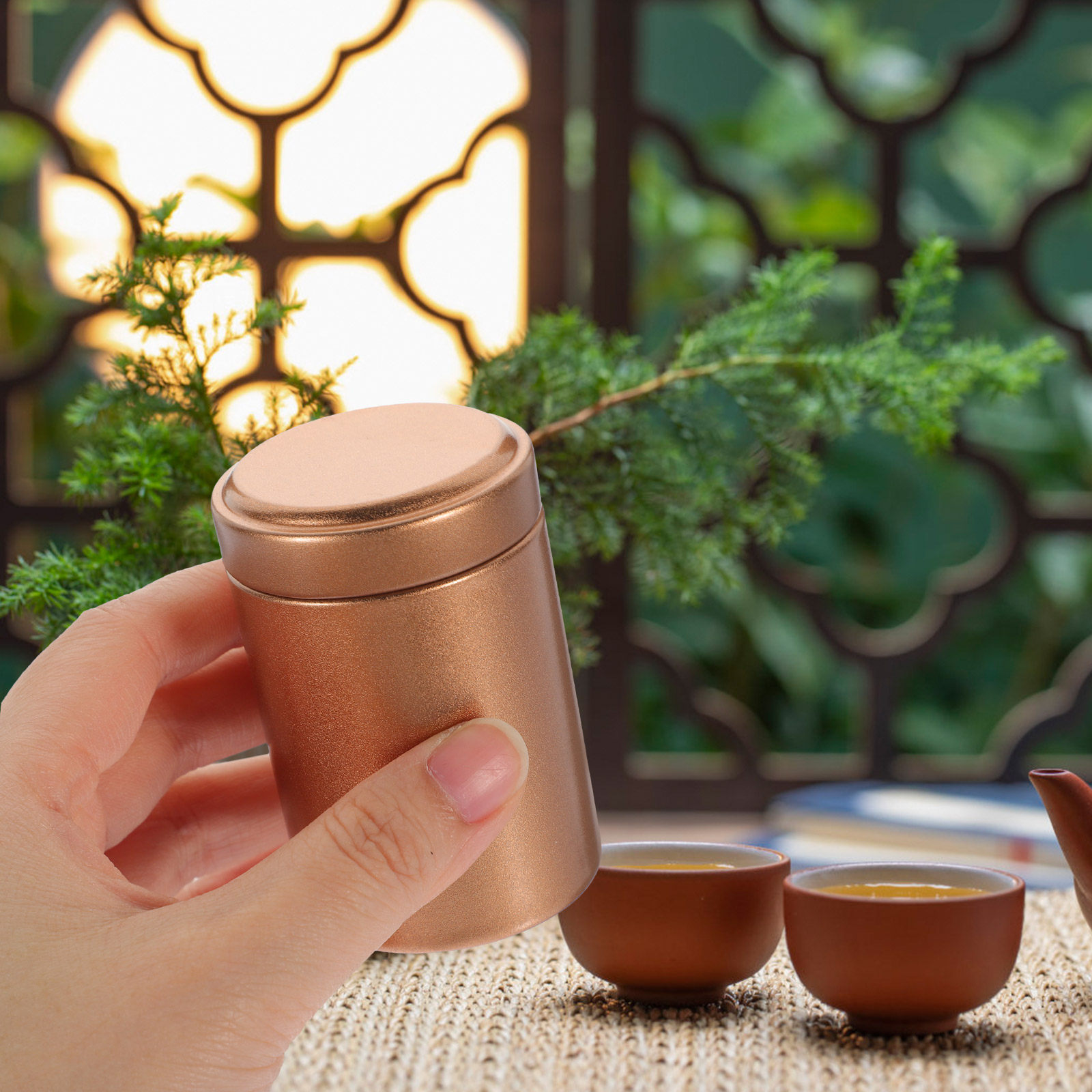 금속 티 캐니스터 세트 2개입, 휴대용 미니 밀폐 용기 - Coffee Tea Canister Set 리뷰 및 가격