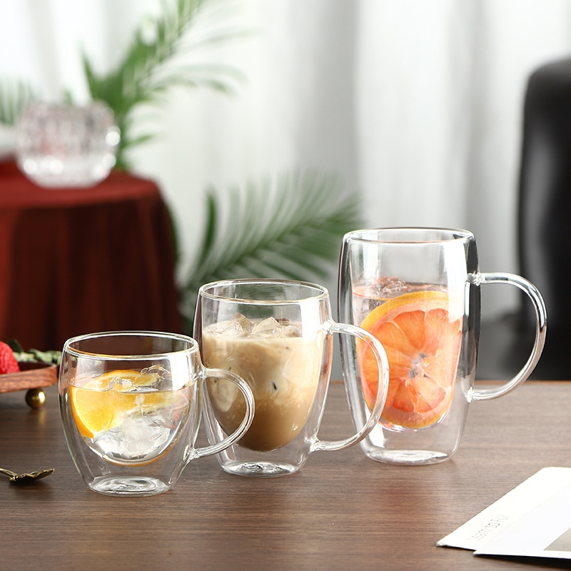 뚜껑이 달린 이중벽 높은 붕규산염 유리 머그잔, 내열성 - Lemon Tea Coffee 리뷰 및 가격
