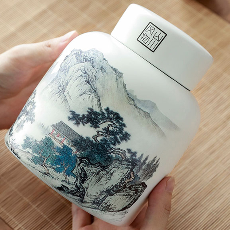 뚜껑이 달린 중국 풍경 차 냄비, 레트로 밀폐 차 냄비 - Coffee Tea In Chinese 리뷰 및 가격