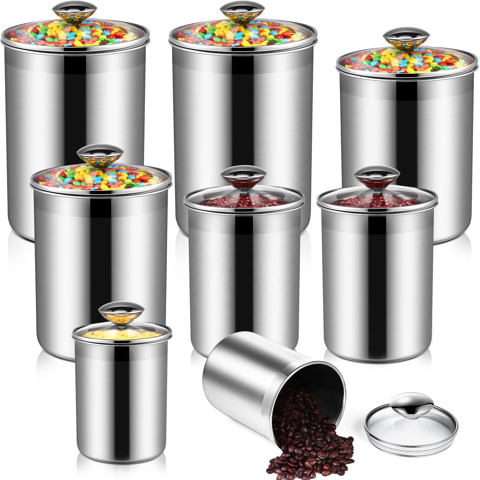 식품 보관 용기 차 커피 설탕 밀가루 밀폐형 주방 스테 - Coffee Tea Canister Set 리뷰 및 가격
